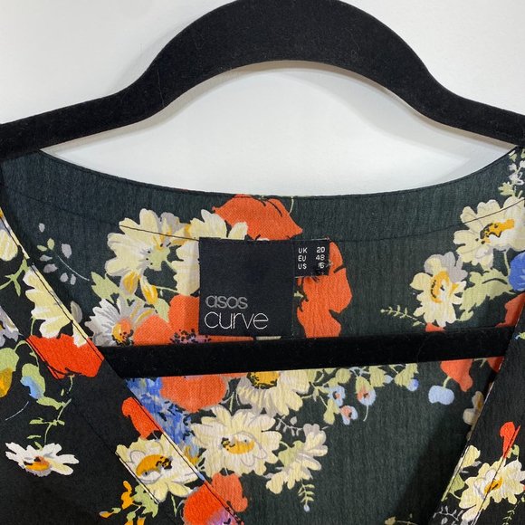 ASOS Curve Floral Midi Cocktail Dress - Picture 2 of 6